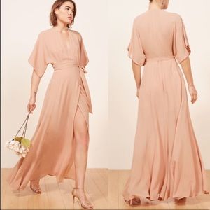 NEW REFORMATION Winslow Dress Peach
